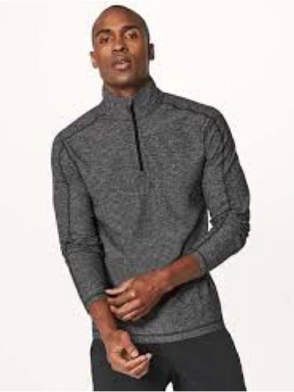 lululemon athletica Men's Charcoal Zip-Up Performance Sweater 1141